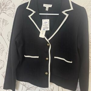 Rio & Rian Black Blazer with White Trim